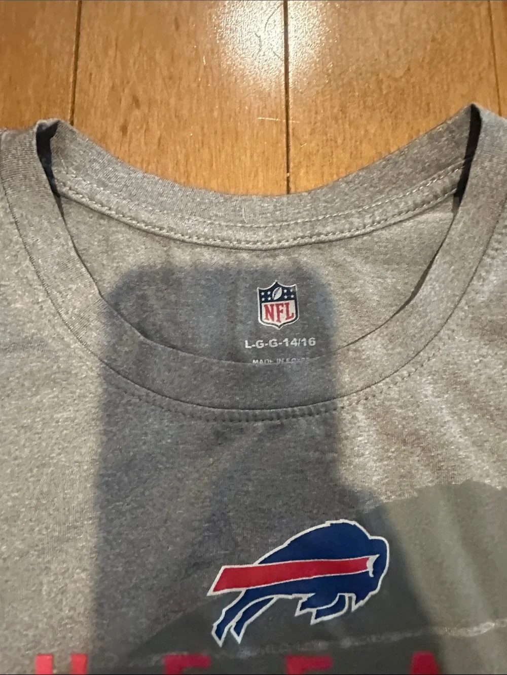 Lot of 3 Buffalo Bills Kids Long-Sleeve Team Shirts - Red, Royal Blue, Gray!
